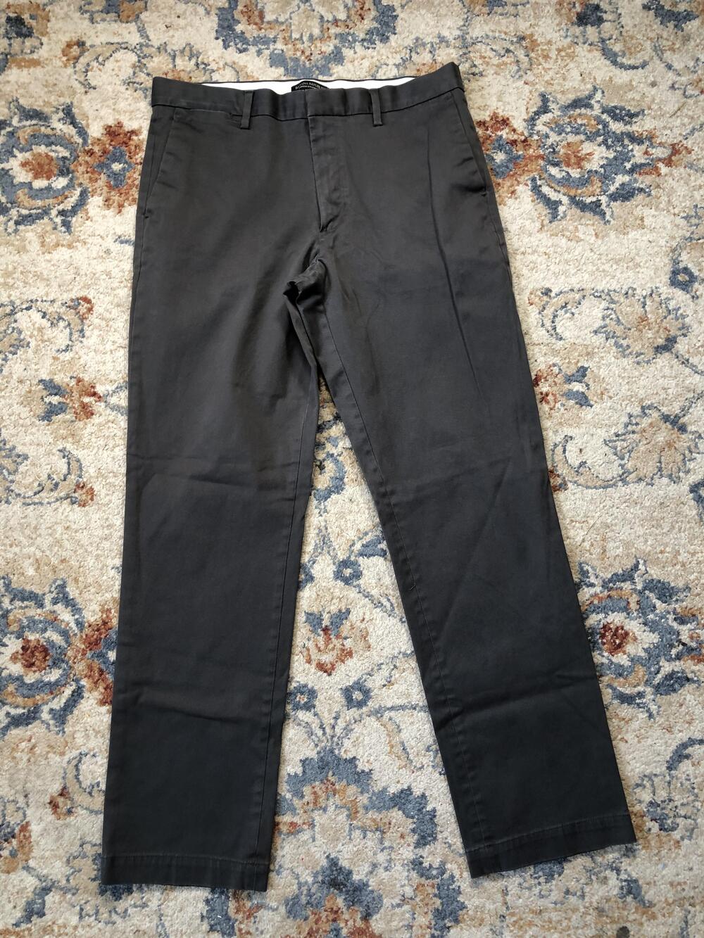 Banana Republic Pants Mens 33x31 Black Emerson Straight Fit Chino Classic Casual